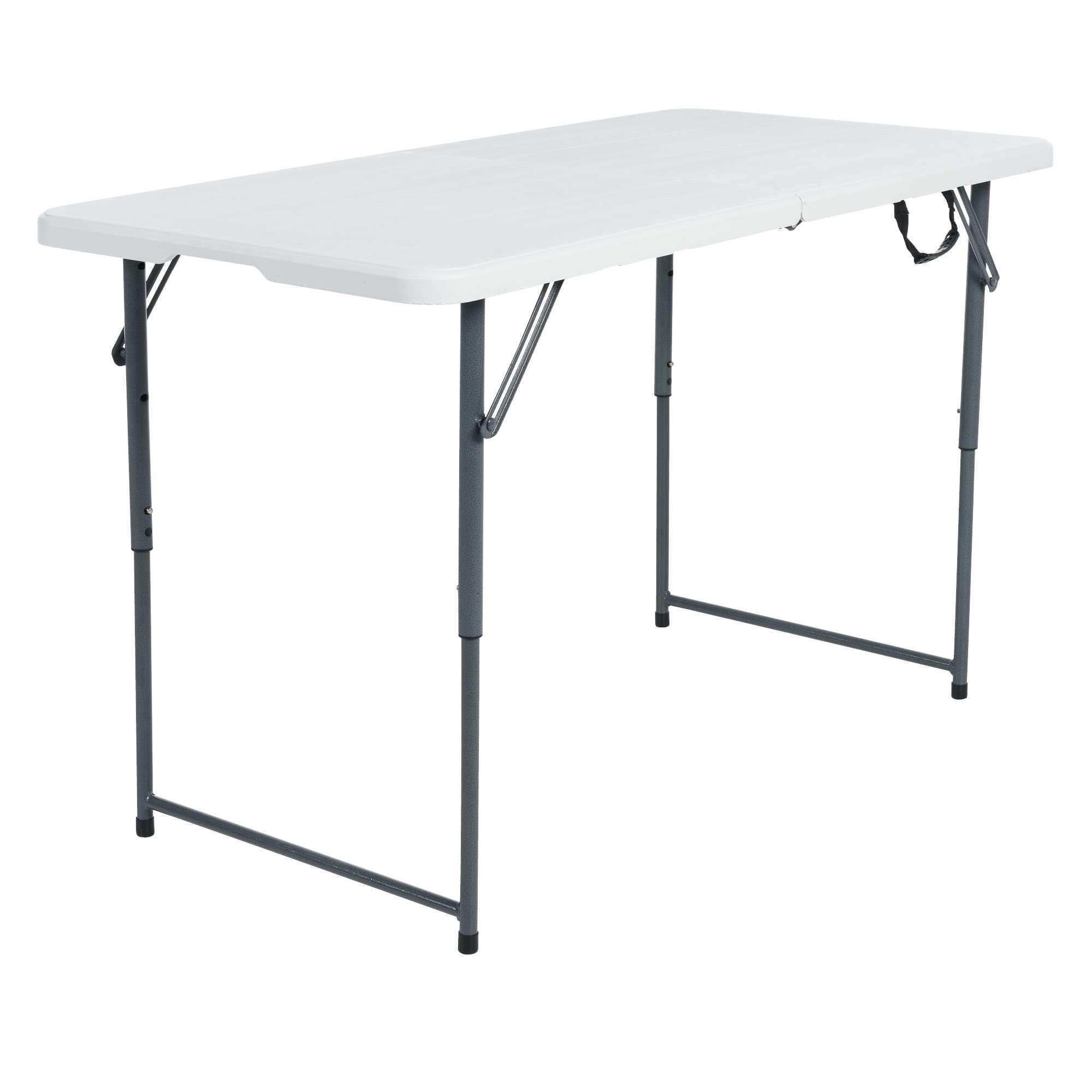 4-foot Adjustable Fold-In-Half Table